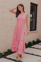 Meadow Bloom Floral Midi Dress - M / pink