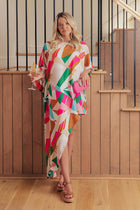 Valencia Mosaic Asymmetrical Mini Dress