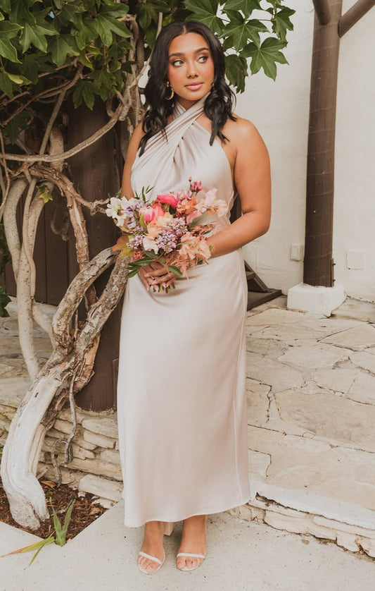 Jasmine Halter Midi Dress