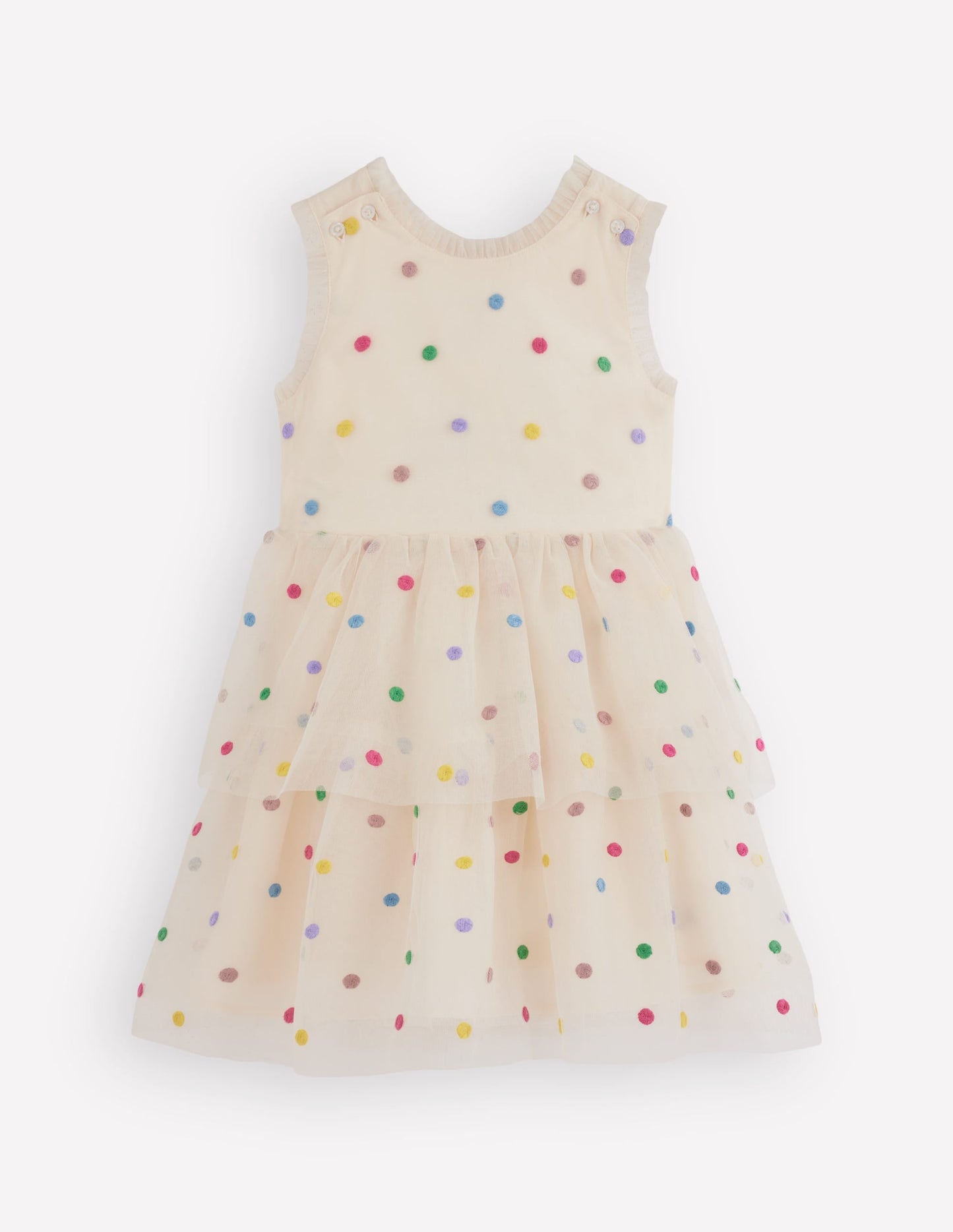 Soft Ivory Multi Spot Margot Polka Dot Occasion Dress