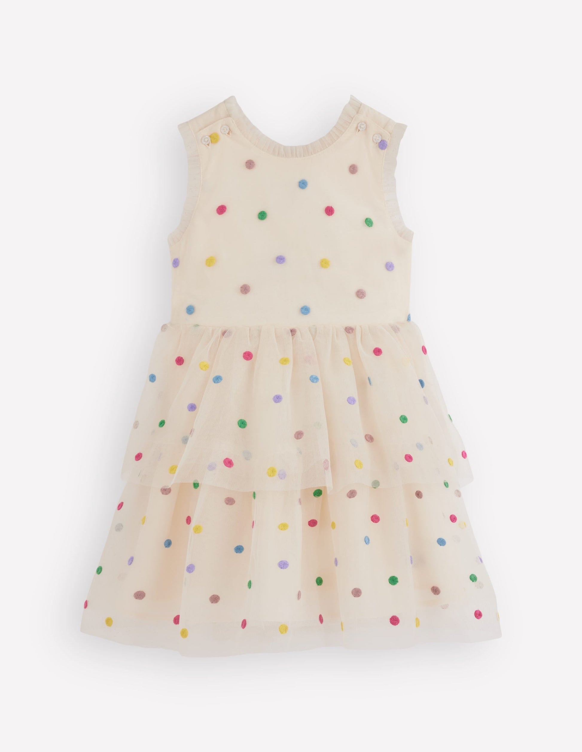 Soft Ivory Multi Spot Margot Polka Dot Occasion Dress