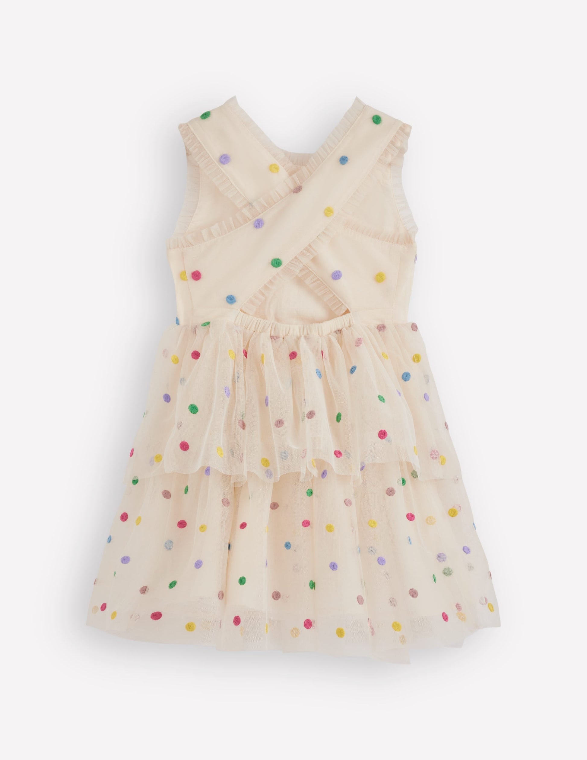 Soft Ivory Multi Spot Margot Polka Dot Occasion Dress
