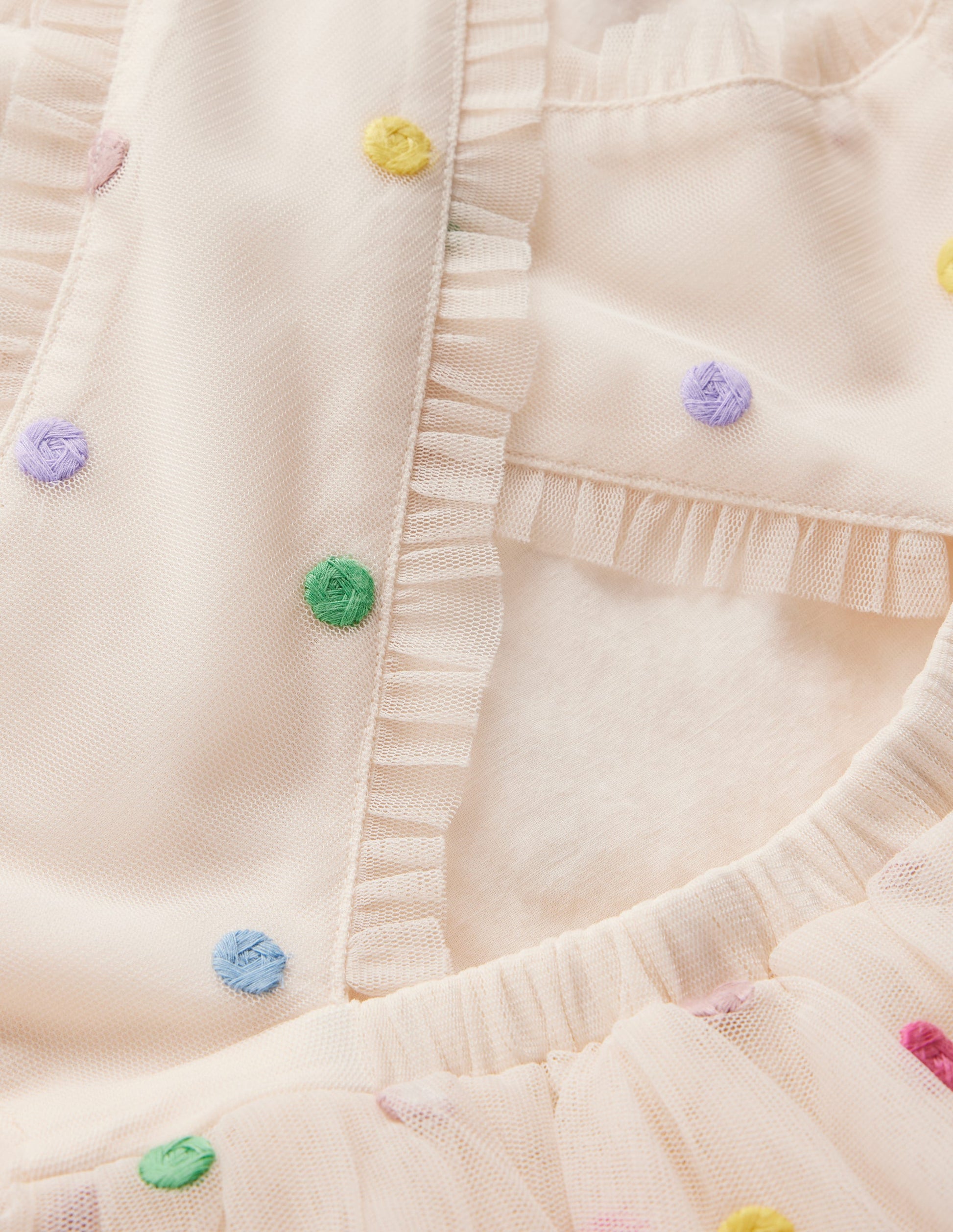 Soft Ivory Multi Spot Margot Polka Dot Occasion Dress