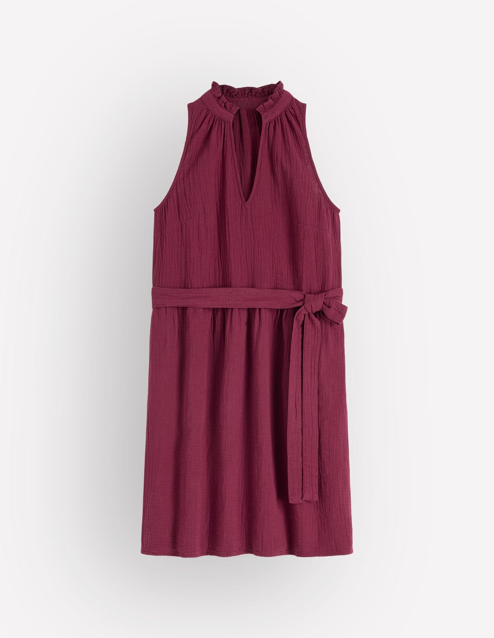 Deep Wisteria Vivienne Double Cloth Short Dress in Deep Wisteria