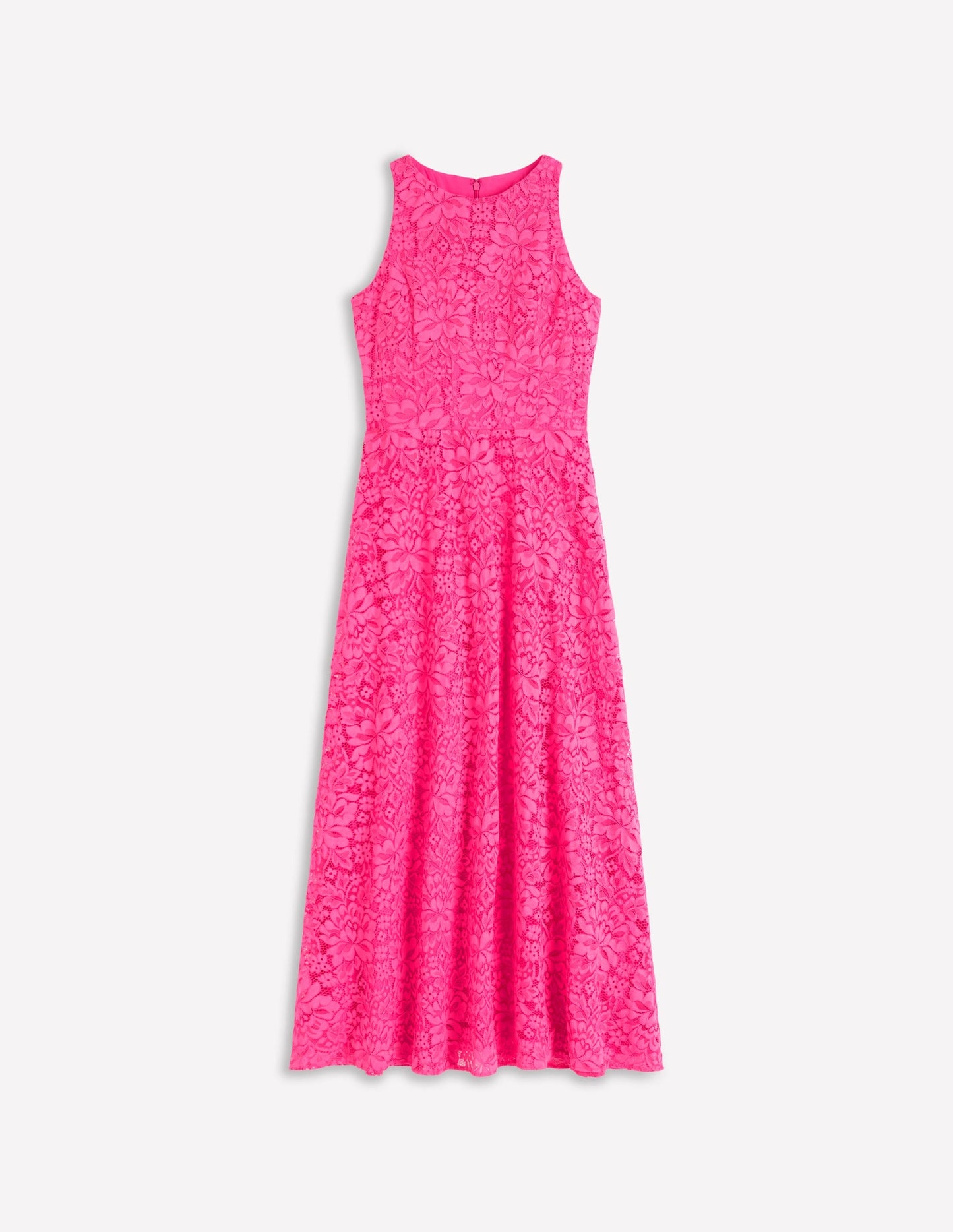 Pink Punch Lace Silvia Boned Bodice Maxi Dress in Green Opulent Blossom