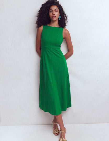 Fresh Green Margot Ponte Midi Dress
