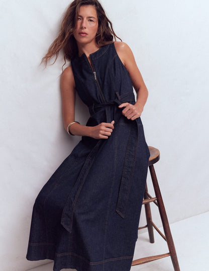 Indigo Wash Margot Denim Sleeveless Dress