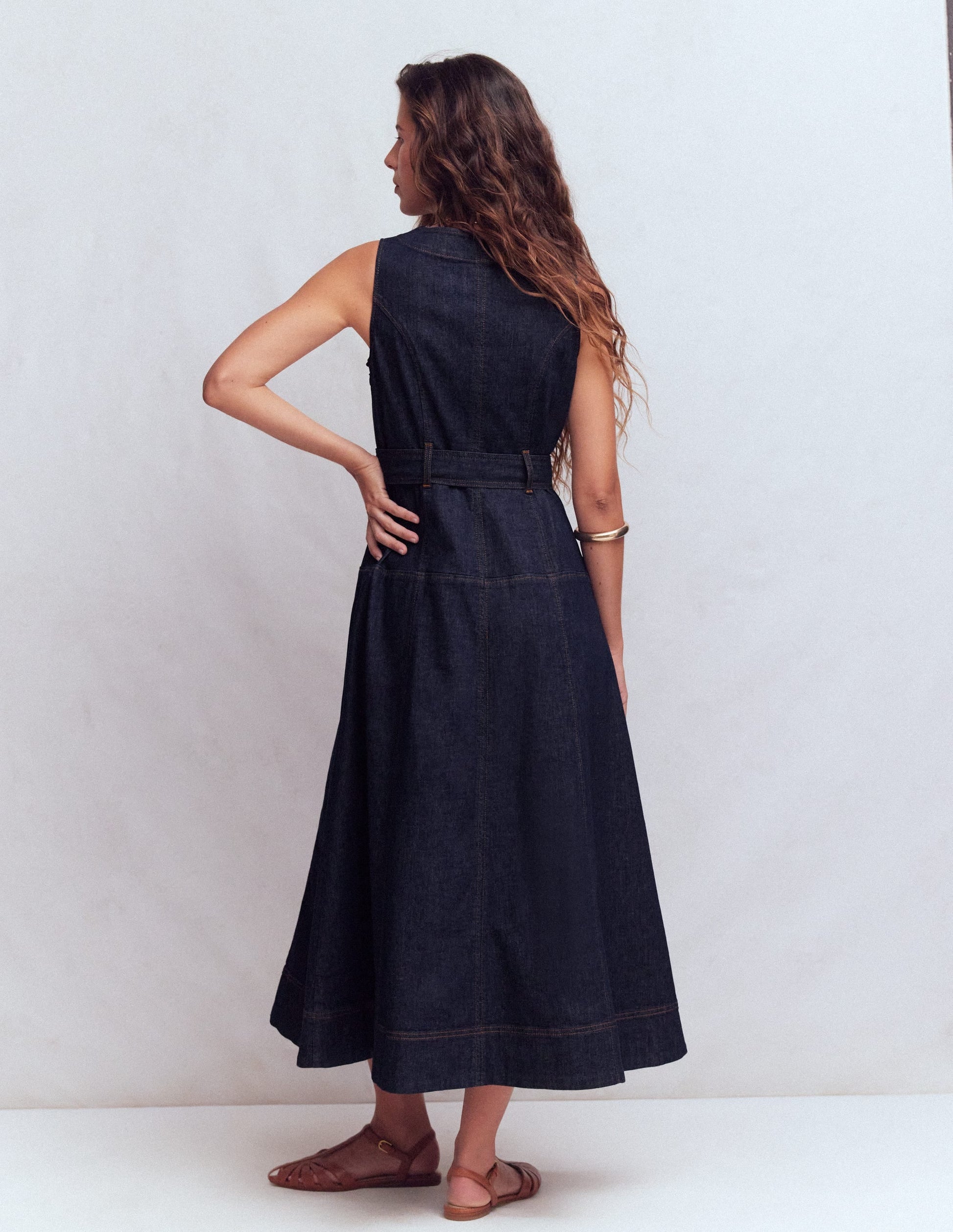 Indigo Wash Margot Denim Sleeveless Dress