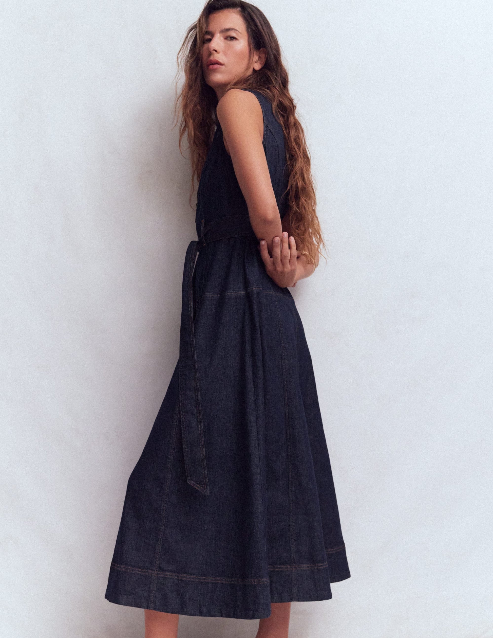 Indigo Wash Margot Denim Sleeveless Dress