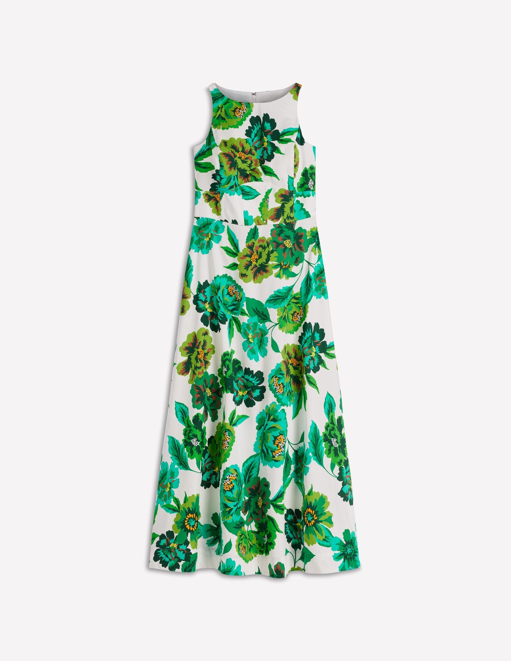 Green Opulent Blossom Silvia Boned Bodice Maxi Dress in Green Opulent Blossom