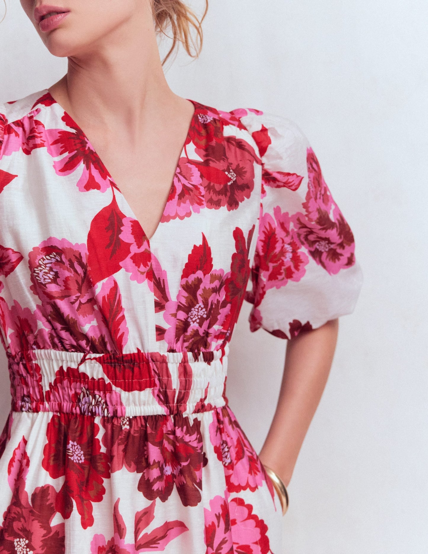Pink Opulent Blossom Irene Silk Charmeuse Occasion Dress
