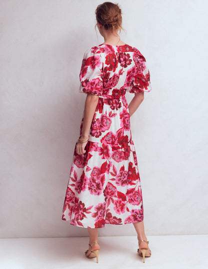 Pink Opulent Blossom Irene Silk Charmeuse Occasion Dress