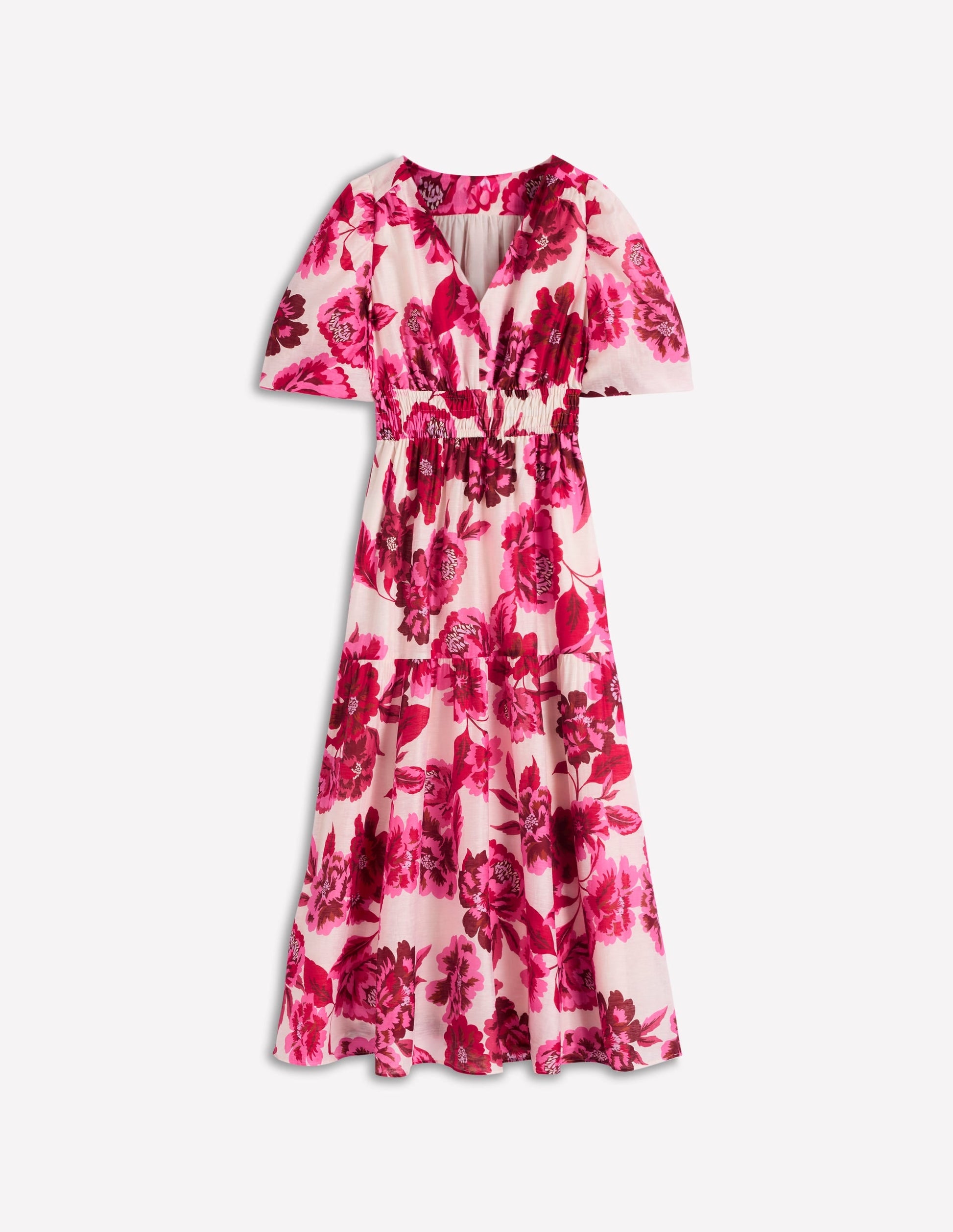 Pink Opulent Blossom Irene Silk Charmeuse Occasion Dress