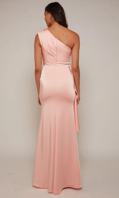 Rosemary* Vivienne One-Shoulder Draped Gown
