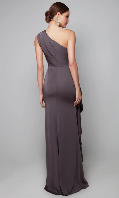 Deep Water* Vivienne One-Shoulder Draped Gown