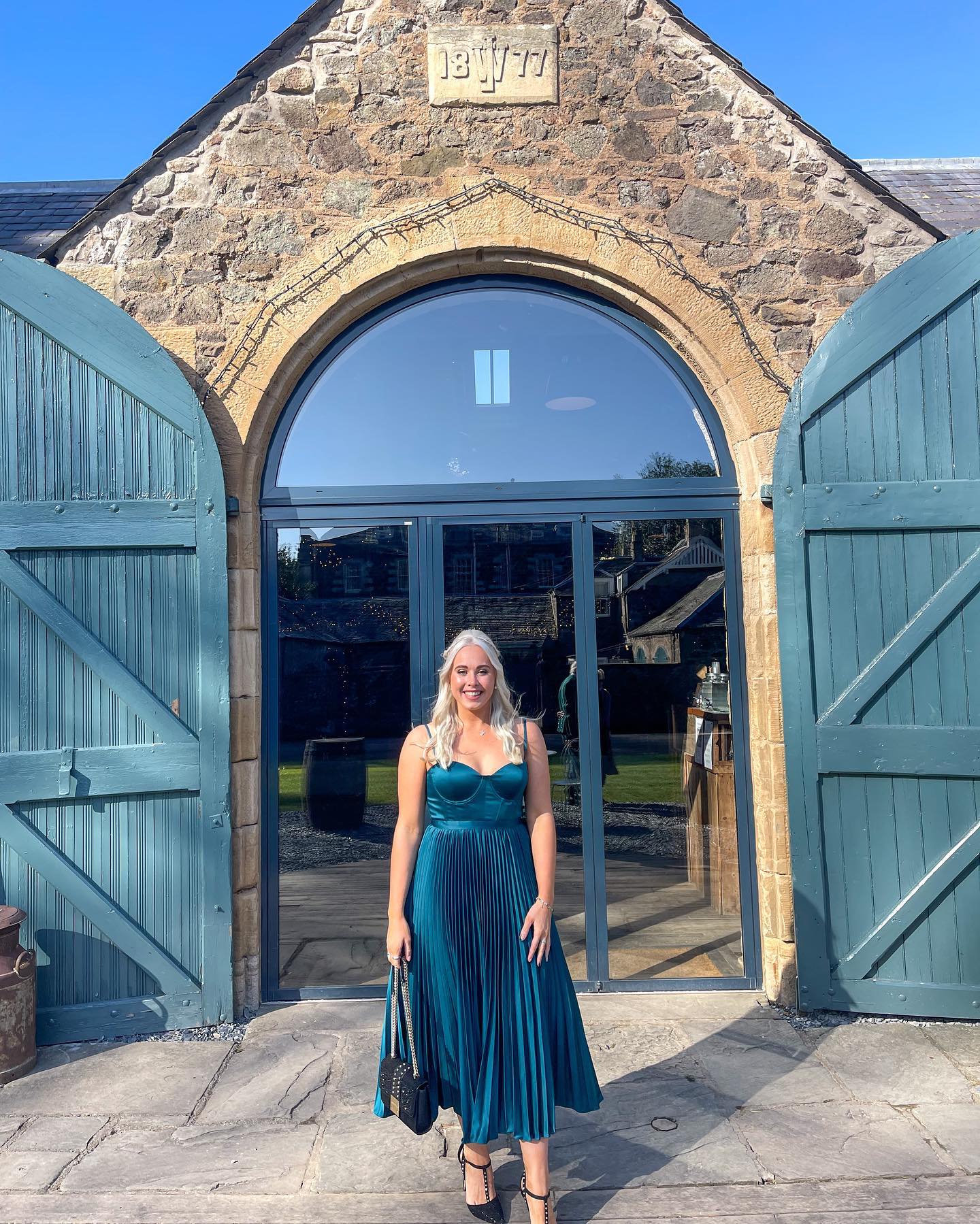 Emerald Green Valentina Emerald Silk Dress
