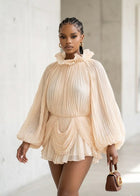 Vivienne Satin Off-Shoulder Mini Dress