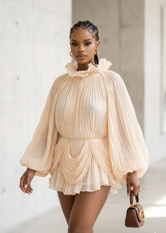 Vivienne Satin Off-Shoulder Mini Dress
