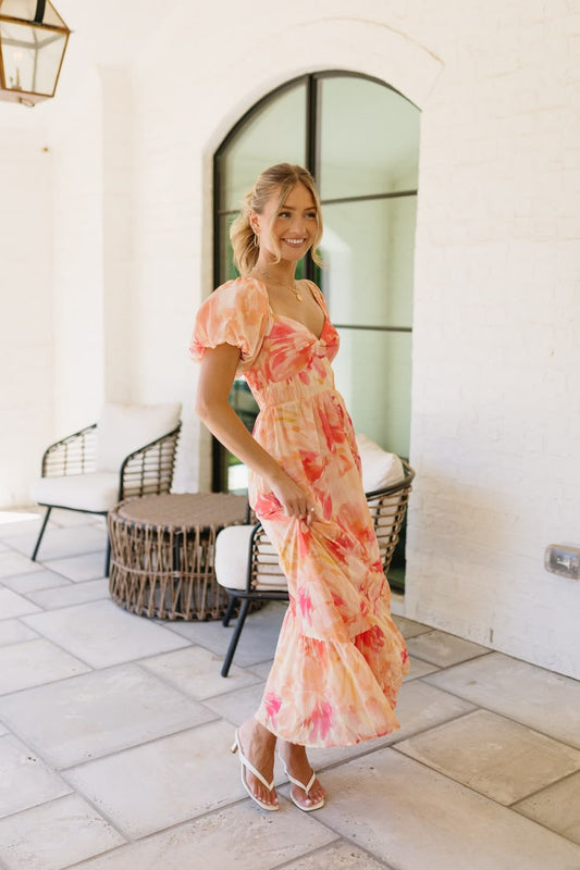 Laine Dress - Peach / L