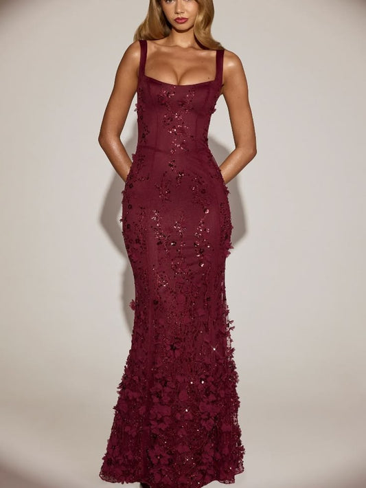 Evangeline Embellished Fishtail Corset Gown