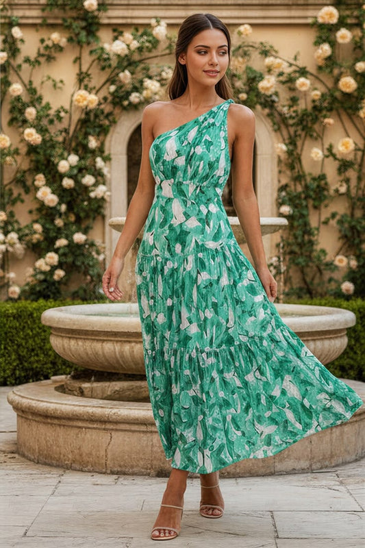 Arabella Asymmetric Shoulder Dress
