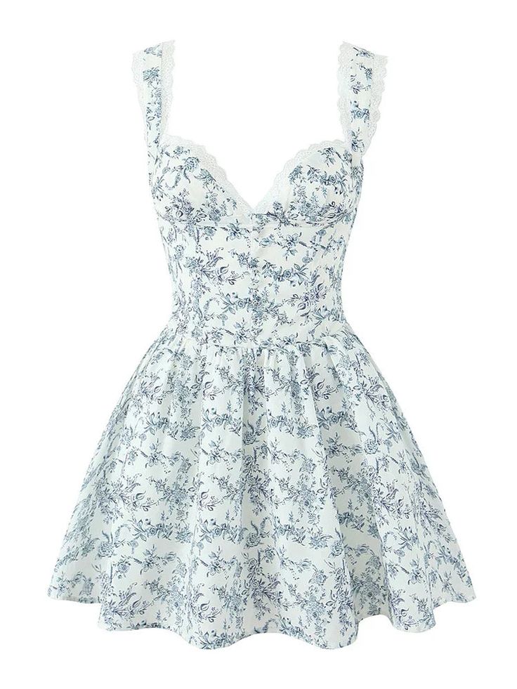 That First Kiss // Dress - Blue/white / S