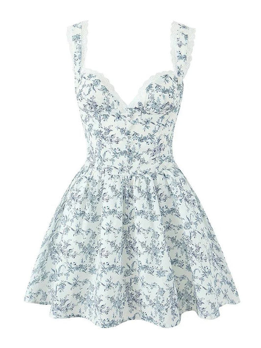 That First Kiss // Dress - Blue/white / S