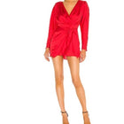 L'academie Dresses | L’academie The Dore Red Satin Mini Dress | Color: Red | Size: M