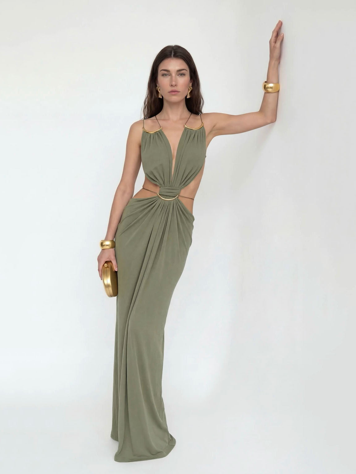 Red Axis Art Maxi Dress