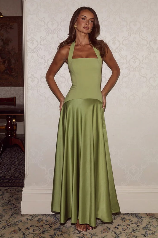 Odina Maxi Dress - Palm - SMALL / PALM