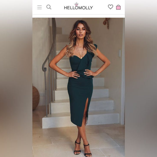 Hello Molly Dresses | Hello Molly Green Caruso Midi Dress Size 8 | Color: Green | Size: 8