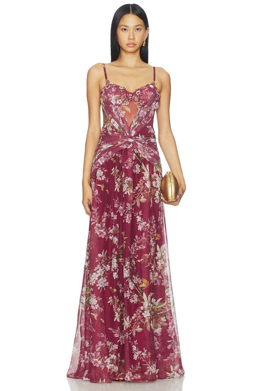Delicata Beaded Evening Gown