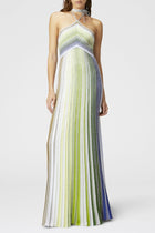 Fltya Metallic Gradient Knit Maxi Dress