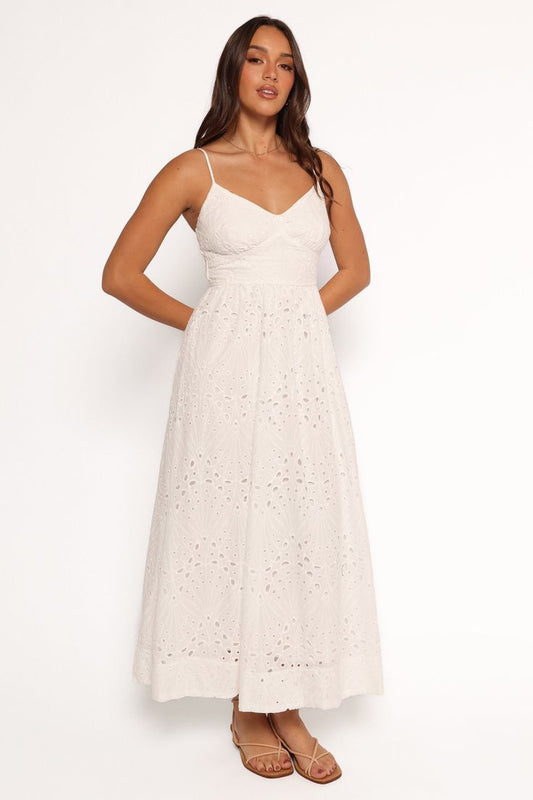 Yasmin White Midi Dress