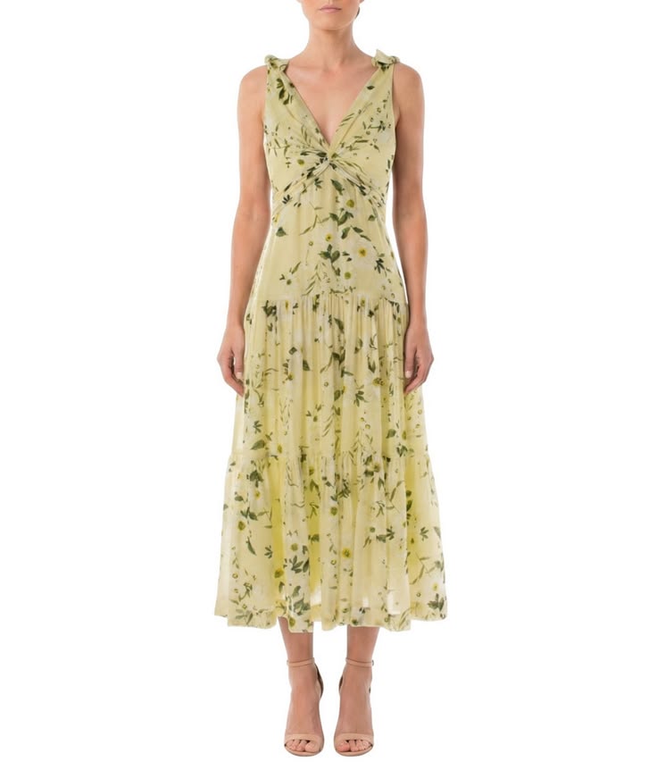 Tara Voile Midi Dress in Floral Print