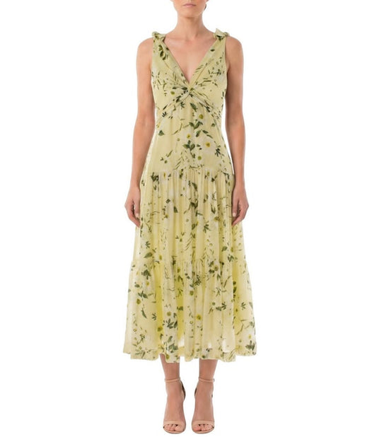 Tara Voile Midi Dress in Floral Print