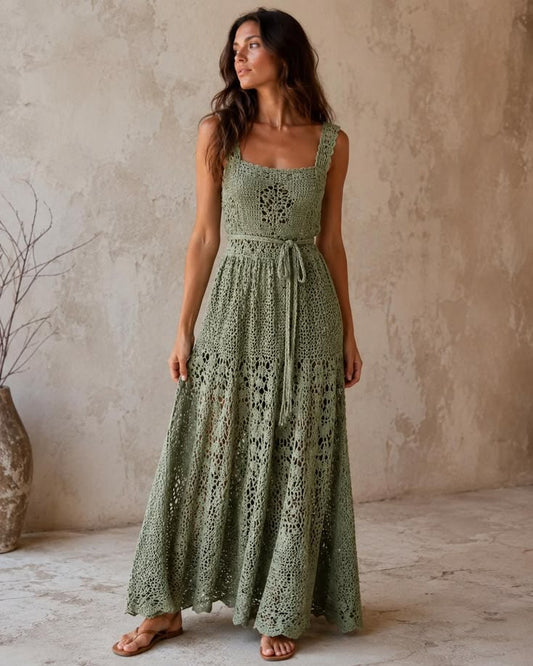 Margot Crochet Lace Maxi Dress