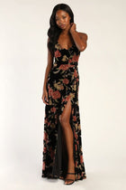 Arabella Burnout Velvet Maxi Dress