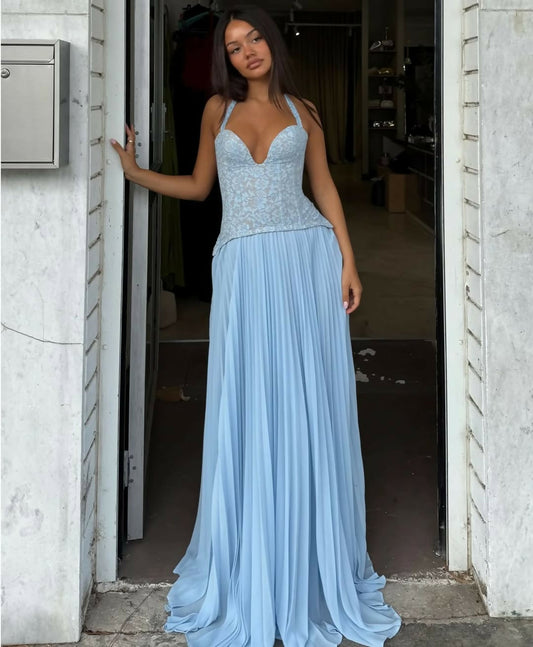 Blue Size XS & S Gaia Fluid Midi Dress in Cerulean