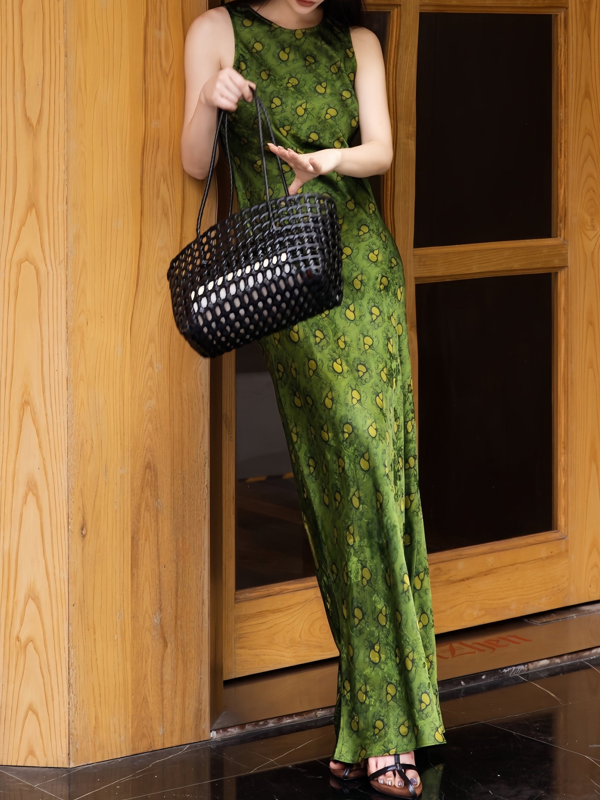 Feel Long Dress Margot Printed Rayon Maxi Dress