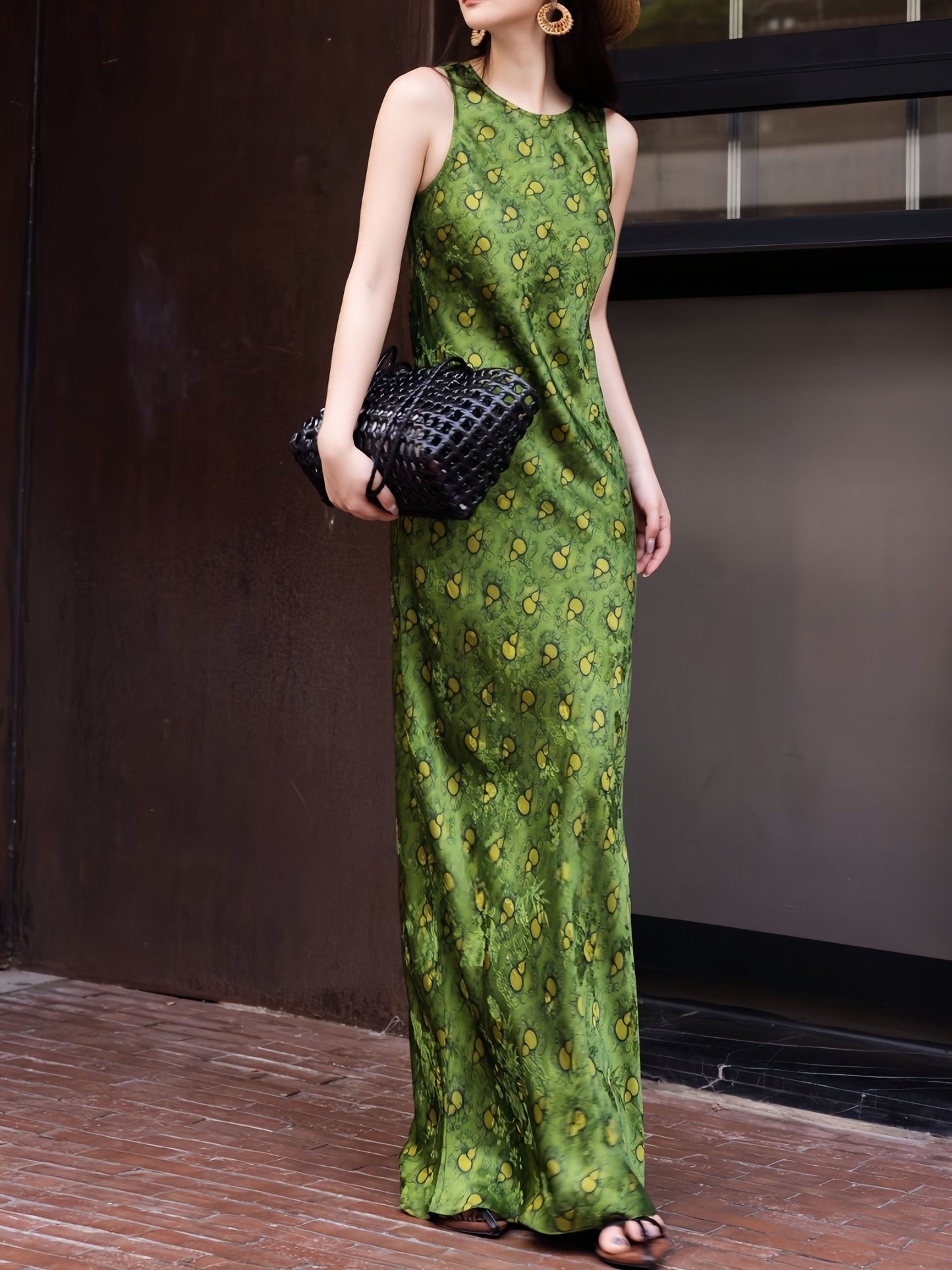 Feel Long Dress Margot Printed Rayon Maxi Dress