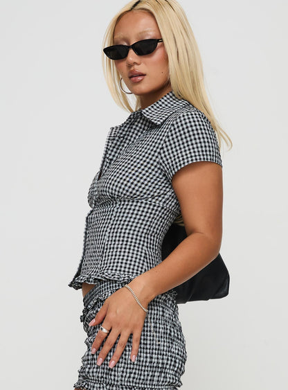 LISA GINGHAM BLOUSE