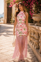 Lerisa Lace Halter Maxi Dress
