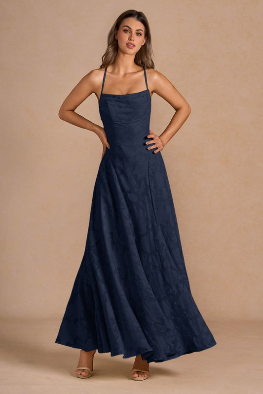 Azazie Irelia Navy Maxi Dress