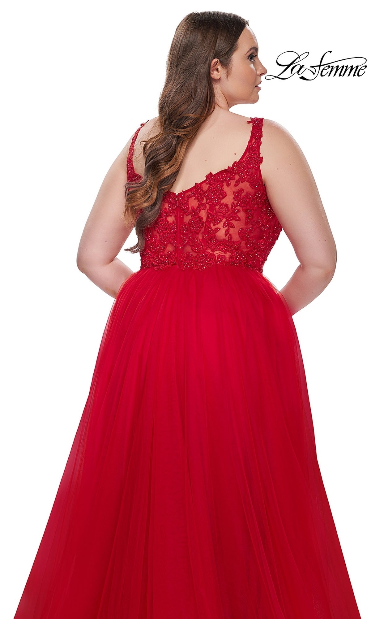 Red Evangeline Red Crepe Evening Gown