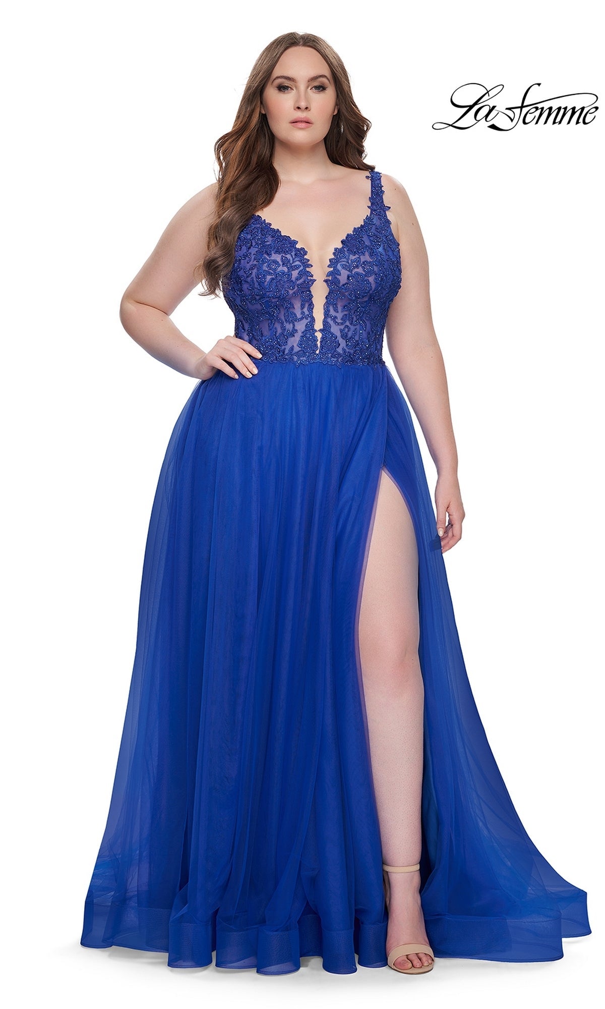 Red Evangeline Red Crepe Evening Gown