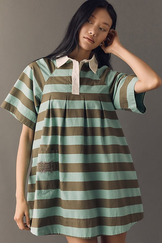 Maggie Cotton Stripe Mini Dress