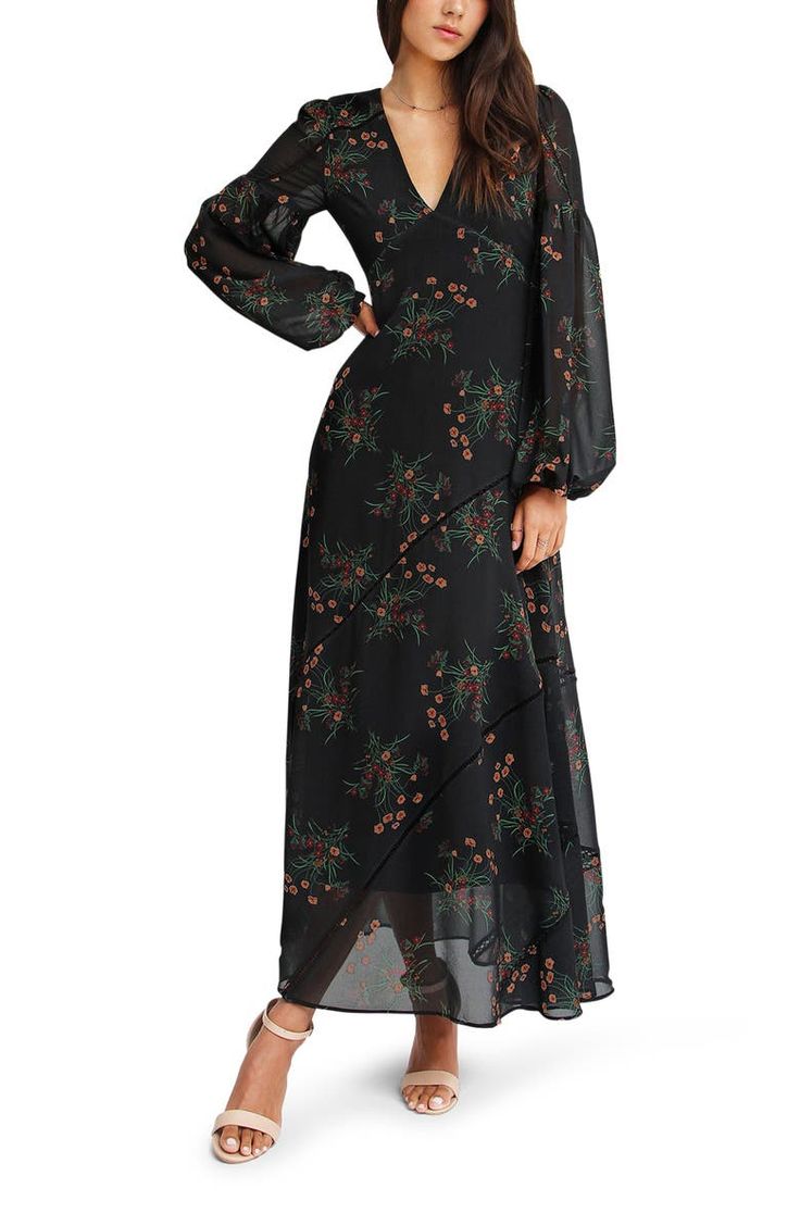 Iris Chiffon Maxi Dress
