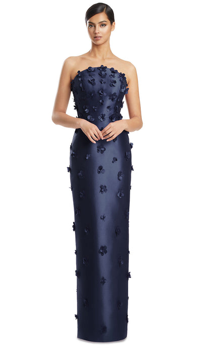Olive Alexandra Appliqué Strapless Gown