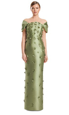 Alexandra Appliqué Strapless Gown